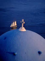 Dome and Ship, Santorini