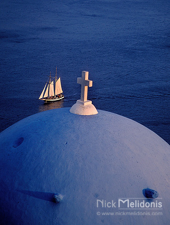 Dome and Ship, Santorini